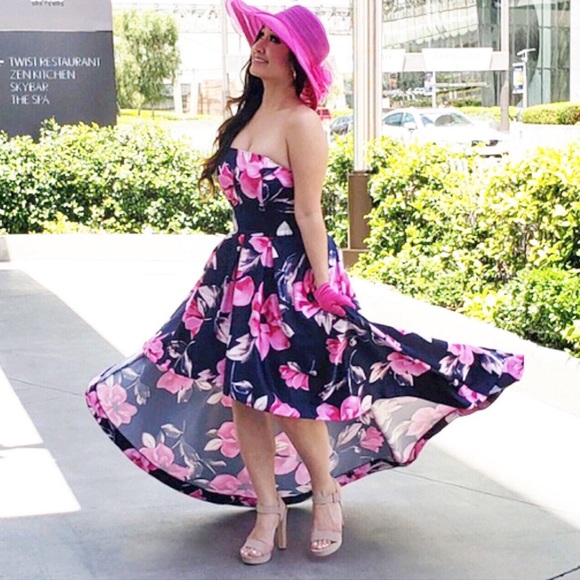 Speechless High Low Floral Print Dress 